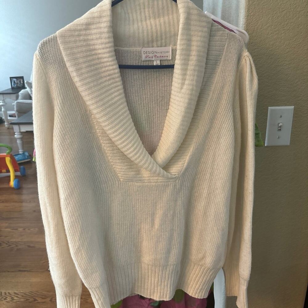 Design history pure cashmere sweater